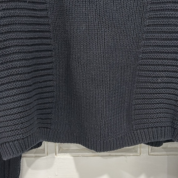 Free People When It Rains Chunky Knit Cotton Oversized Balloon Sleeve Sweater XL - Picture 6 of 10